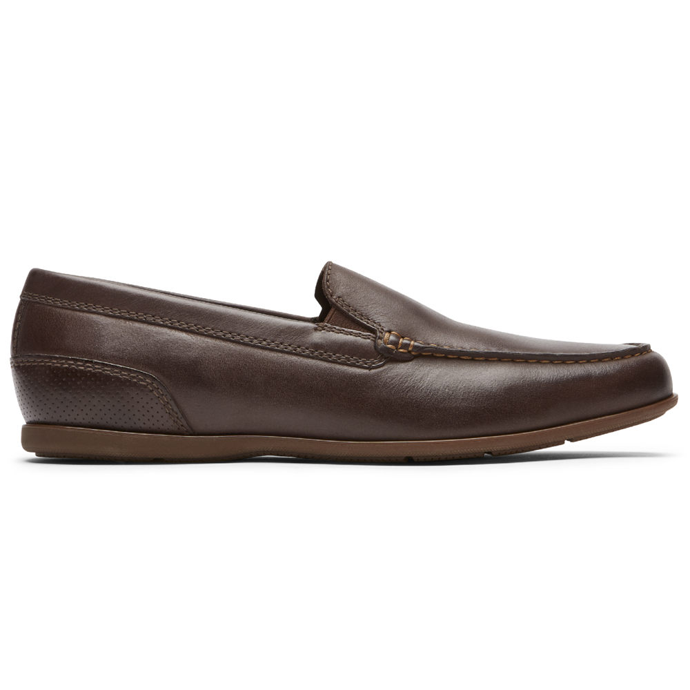 Rockport Mens Malcom Venetian - Slip-On Dark Brown - GLO048139